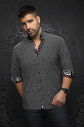 Chemise manches longues pour homme par Au Noir | MOZI Noir | Machemise, inventaire complet de la marque Au Noir