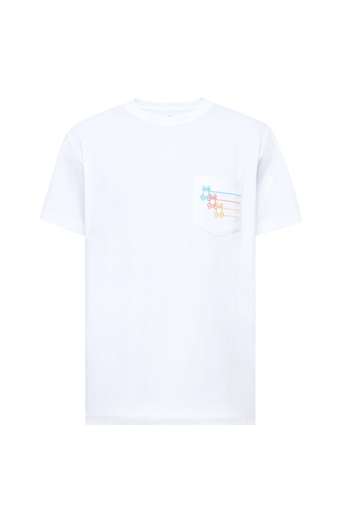 T-shirt à poche brodée pour homme par Psycho Bunny | MT0200020 Blanc | Machemise.ca, vêtements mode pour hommes