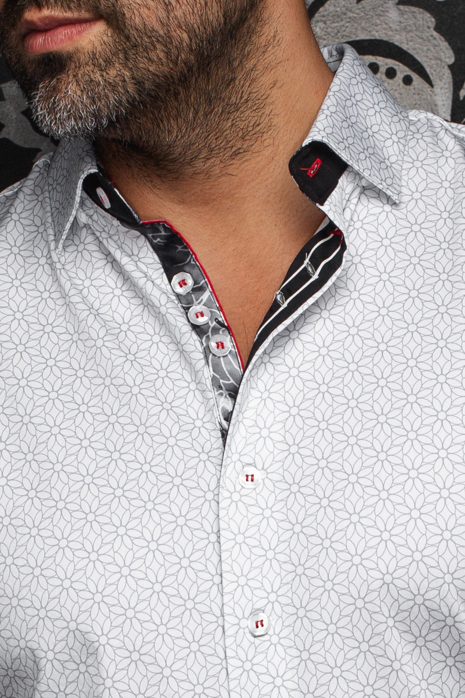 Chemise manches longues en Knit pour homme par Au Noir | NELUMBO Blanc | Machemise.ca, inventaire complet de la marque Au Noir