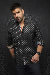 Chemise manches longues pour homme par Au Noir | NEUMANN Ardoise Noire | Machemise, inventaire complet de la marque Au Noir
