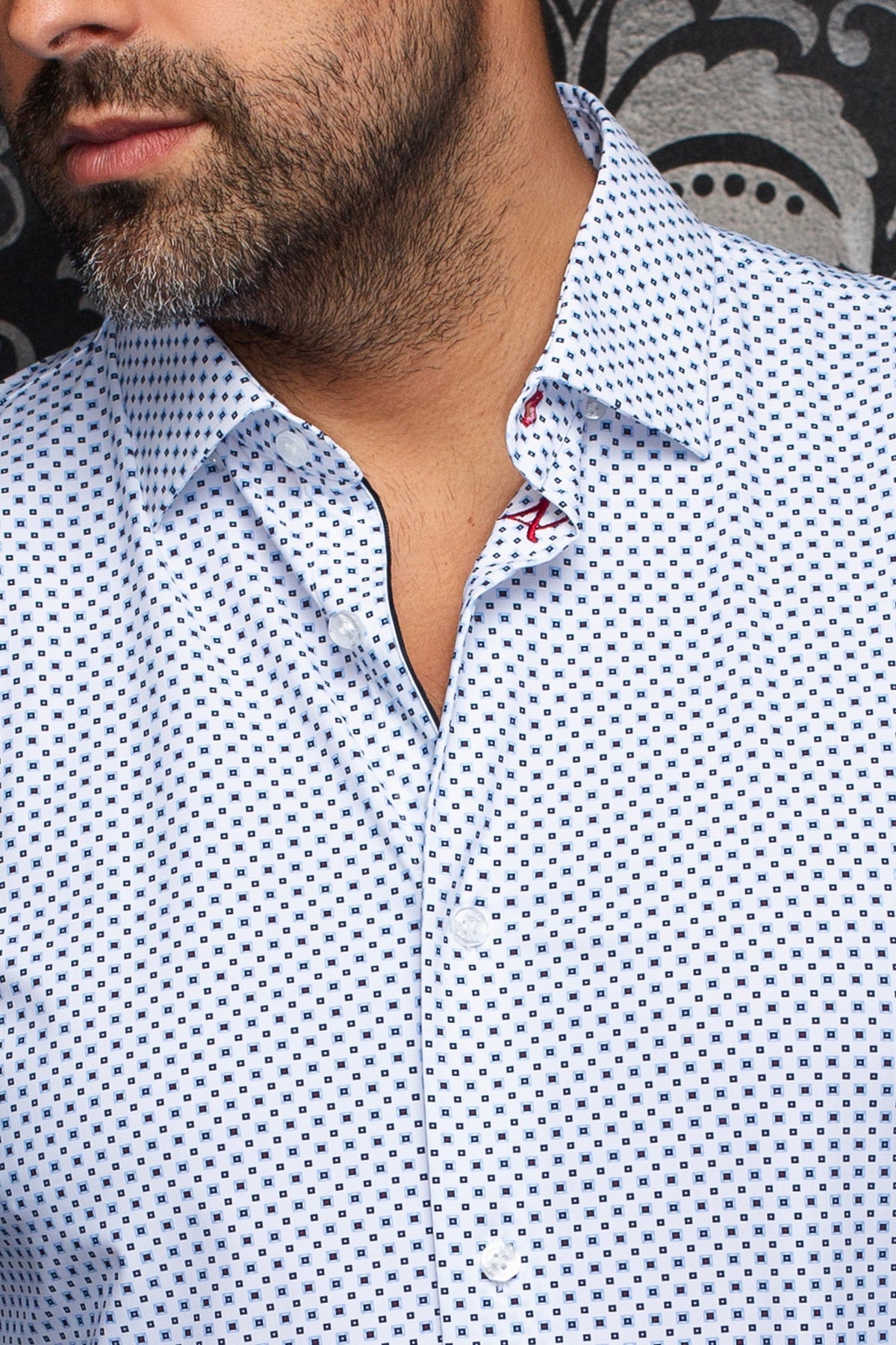 Chemise en nylon pour homme par Au Noir | NICOLAS CUBE Blanc | Machemise.ca, inventaire complet de la marque Au Noir