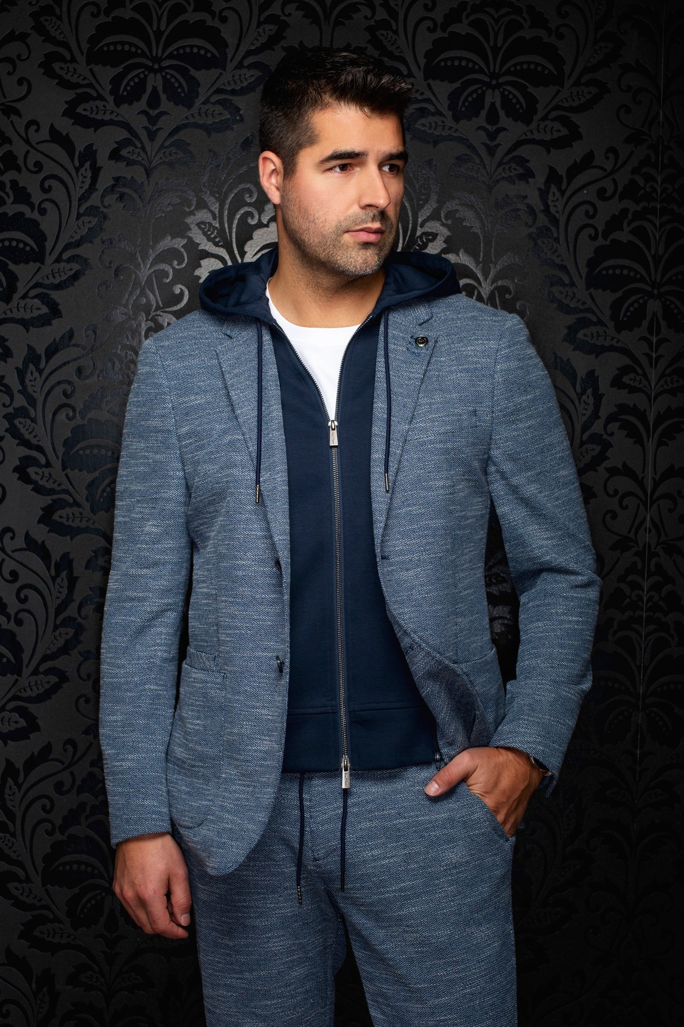 Veston pour homme par Au Noir | NOAH HOOD Marine | Machemise.ca, inventaire complet de la marque Au Noir