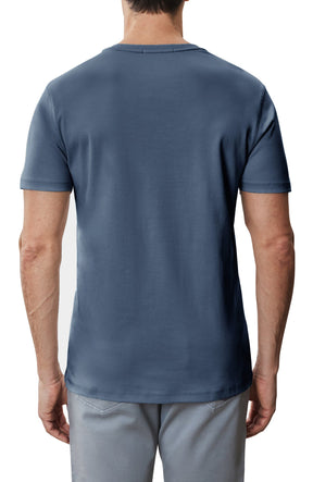 T-shirt à manches courtes col V pour homme par Robert Barakett | 23336V Georgia Vague Océanique | Machemise.ca, vêtements mode pour hommes