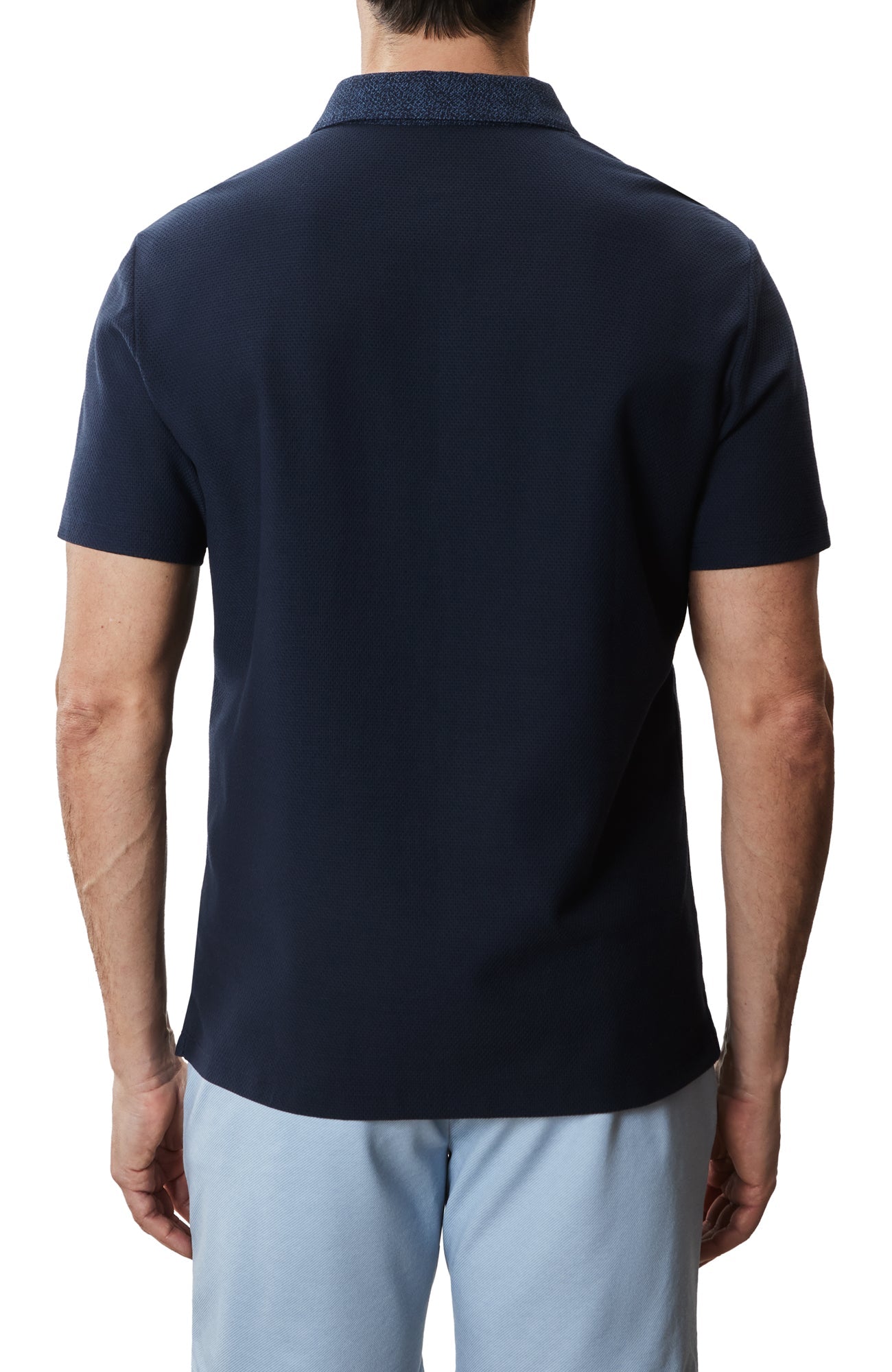 Polo à col imprimé pour homme par Robert Barakett | RB51111 Baytide Bleu Marine | Machemise.ca, vêtements mode pour hommes