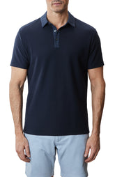 Polo à col imprimé pour homme par Robert Barakett | RB51111 Baytide Bleu Marine | Machemise.ca, vêtements mode pour hommes