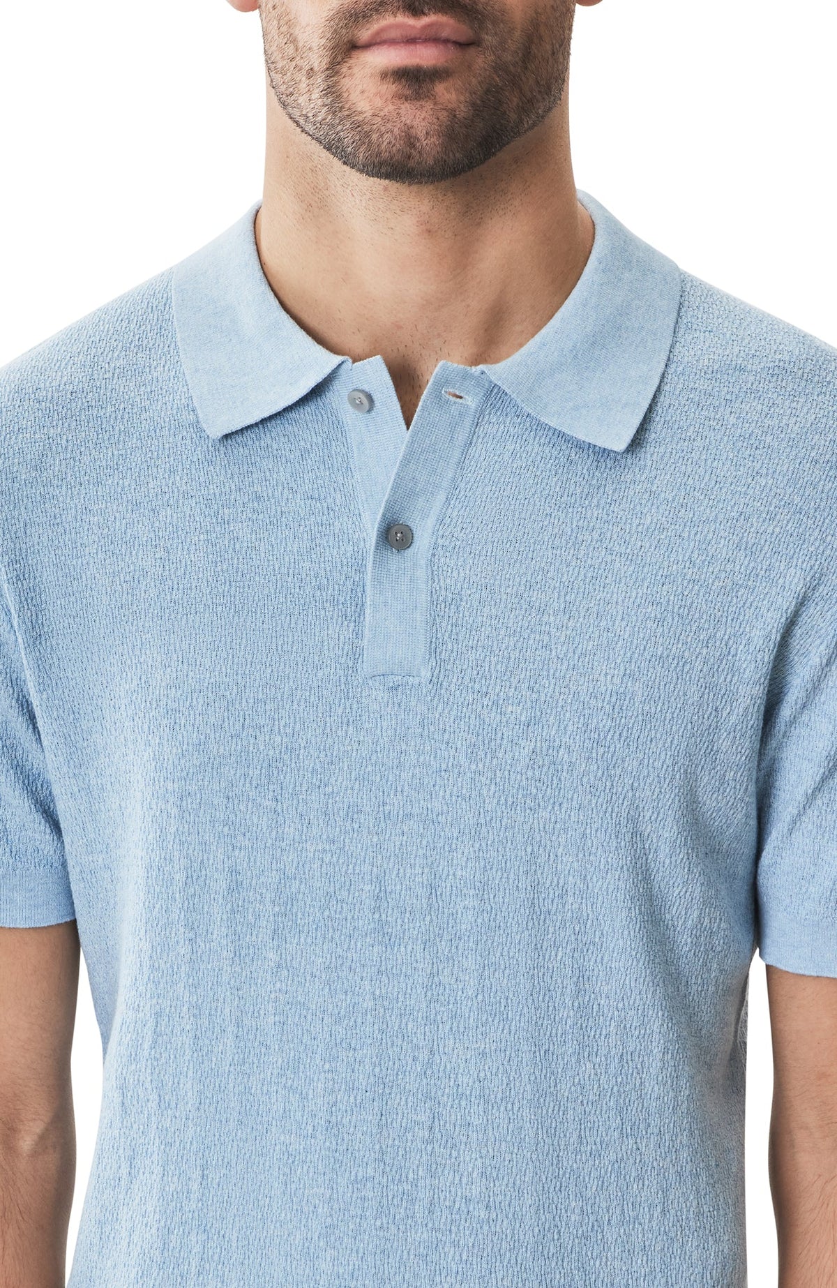 Polo à manches courtes pour homme par Robert Barakett | RB51205 Neo Bleu Poussière | Machemise.ca, vêtements mode pour hommes