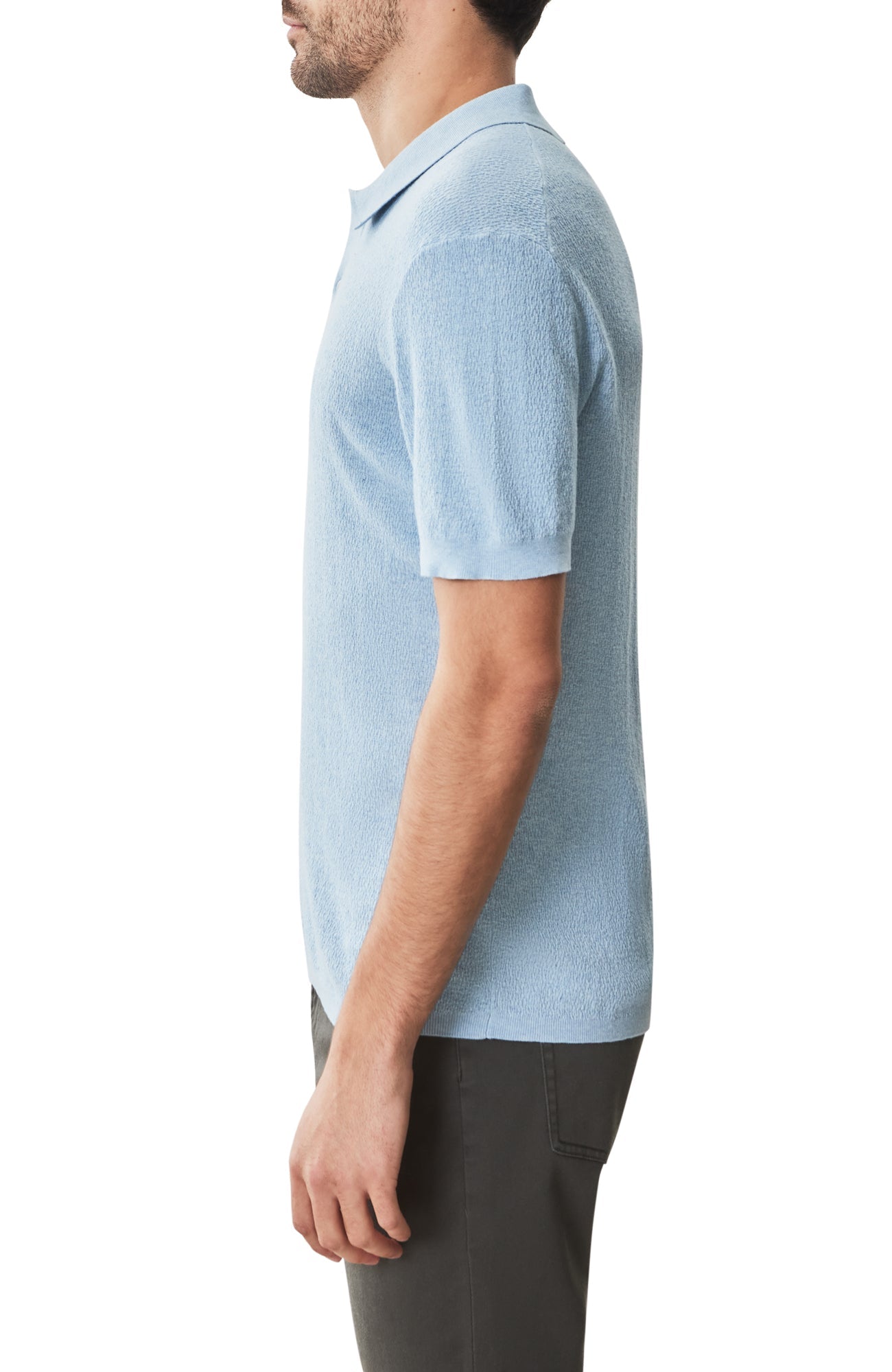 Polo à manches courtes pour homme par Robert Barakett | RB51205 Neo Bleu Poussière | Machemise.ca, vêtements mode pour hommes