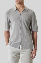 Chemise manches courtes pour homme par Robert Barakett | RB61090 Kestrel Gris | Boutique Vvög, vêtements mode pour homme et femme