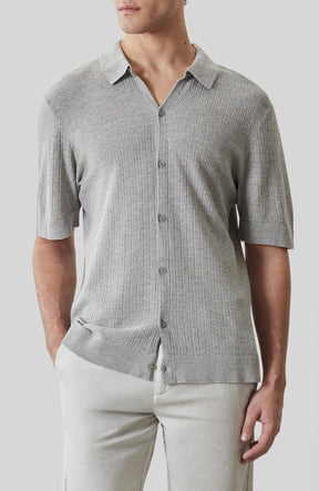Chemise manches courtes pour homme par Robert Barakett | RB61090 Kestrel Gris | Boutique Vvög, vêtements mode pour homme et femme