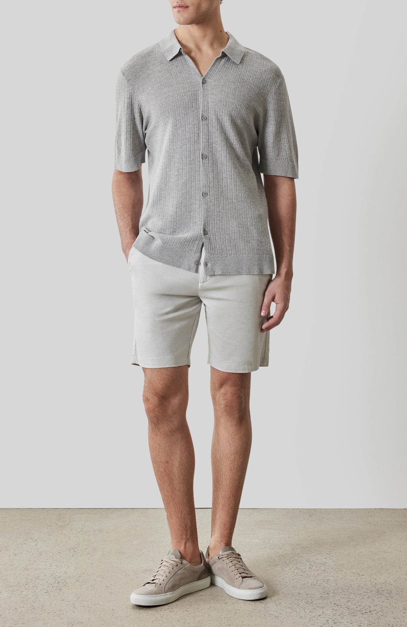 Chemise manches courtes pour homme par Robert Barakett | RB61090 Kestrel Gris | Boutique Vvög, vêtements mode pour homme et femme