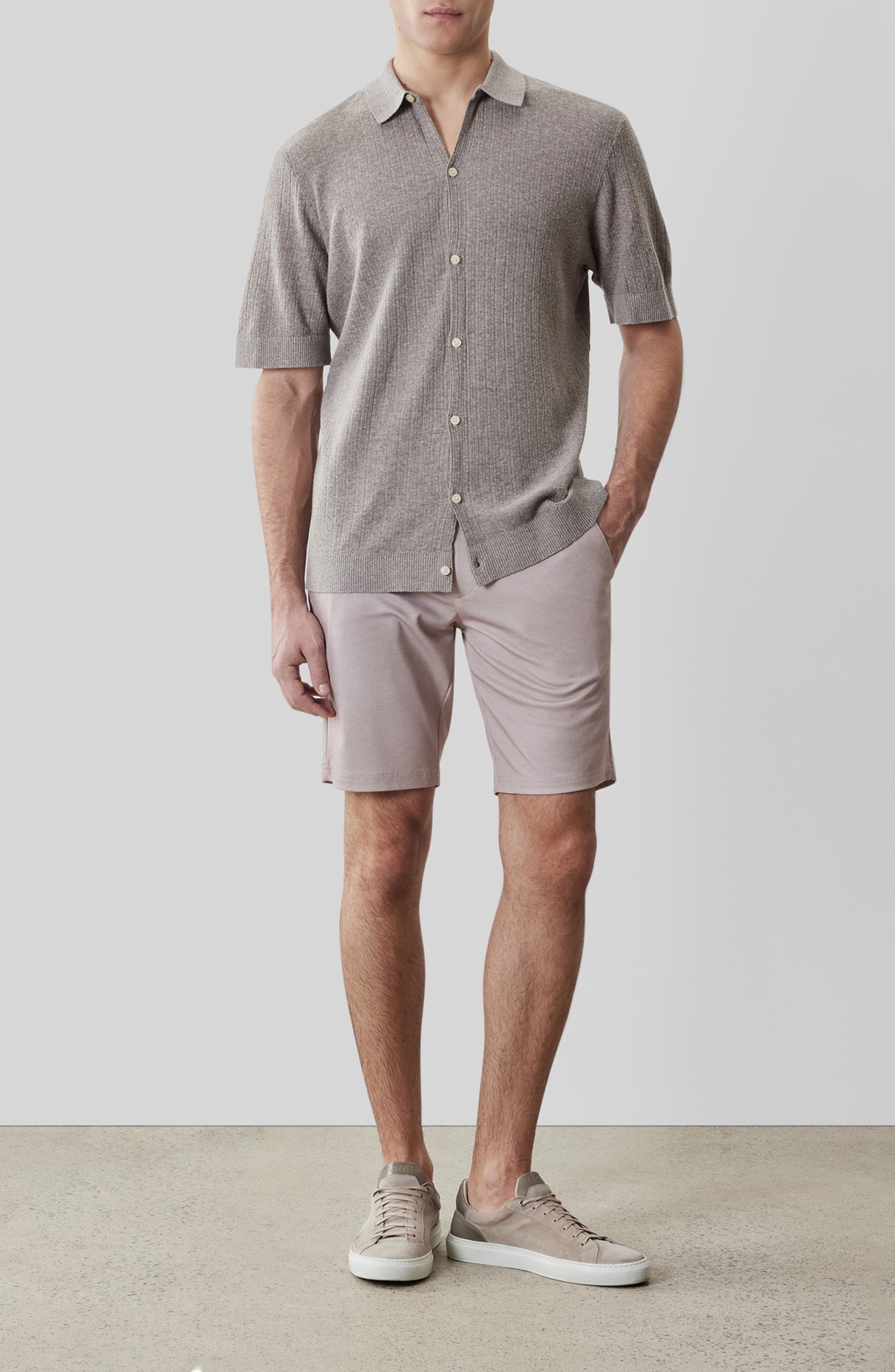 Chemise manches courtes pour homme par Robert Barakett | RB61090 Kestrel Argile | Boutique Vvög, vêtements mode pour homme et femme