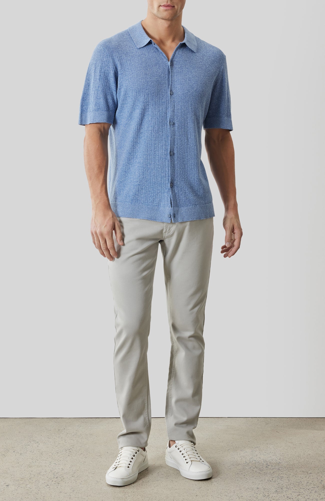 Chemise manches courtes pour homme par Robert Barakett | RB61090 Kestrel Bleu Délavé | Boutique Vvög, vêtements mode pour homme et femme