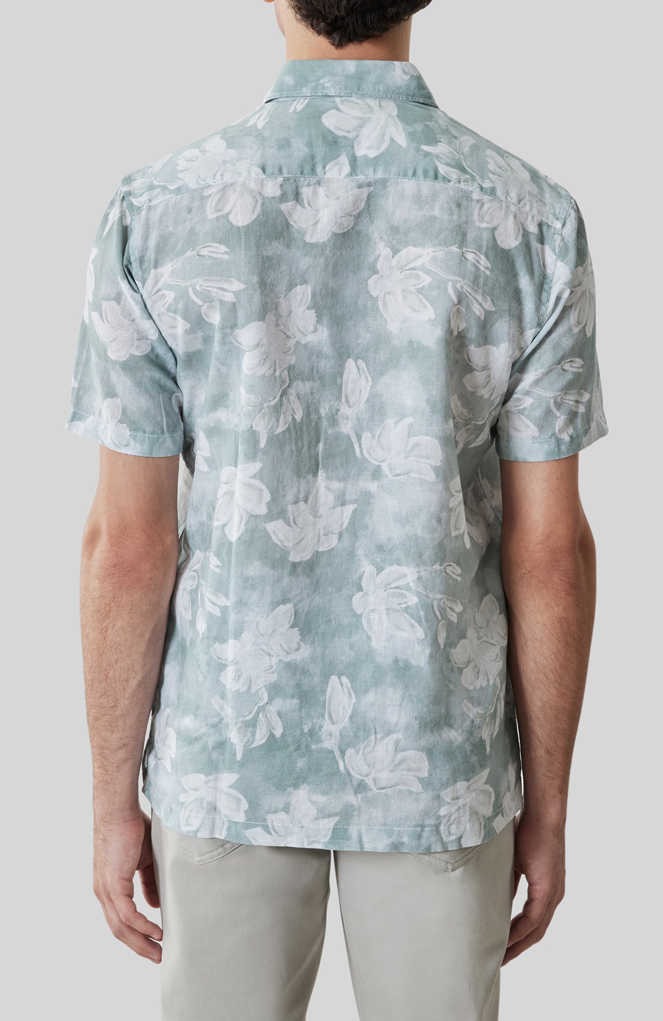 Chemise tissée pour homme par Robert Barakett | RB61273 Kyliam Sarcelle Poussiéreuse | Boutique Vvög, vêtements mode pour homme et femme