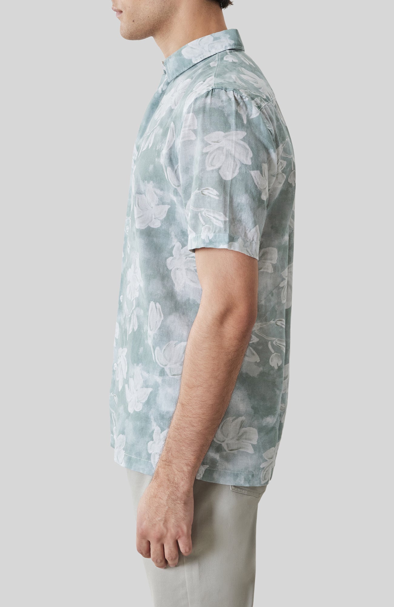 Chemise tissée pour homme par Robert Barakett | RB61273 Kyliam Sarcelle Poussiéreuse | Boutique Vvög, vêtements mode pour homme et femme