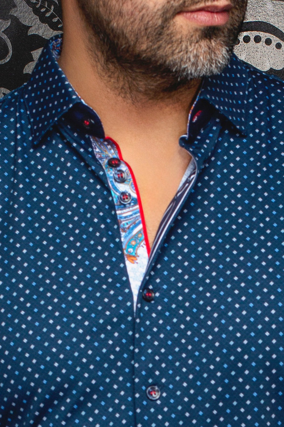 Chemise manches longues en Knit pour homme par Au Noir | OPTIMUS Bleu Foncé | Machemise.ca, inventaire complet de la marque Au Noir