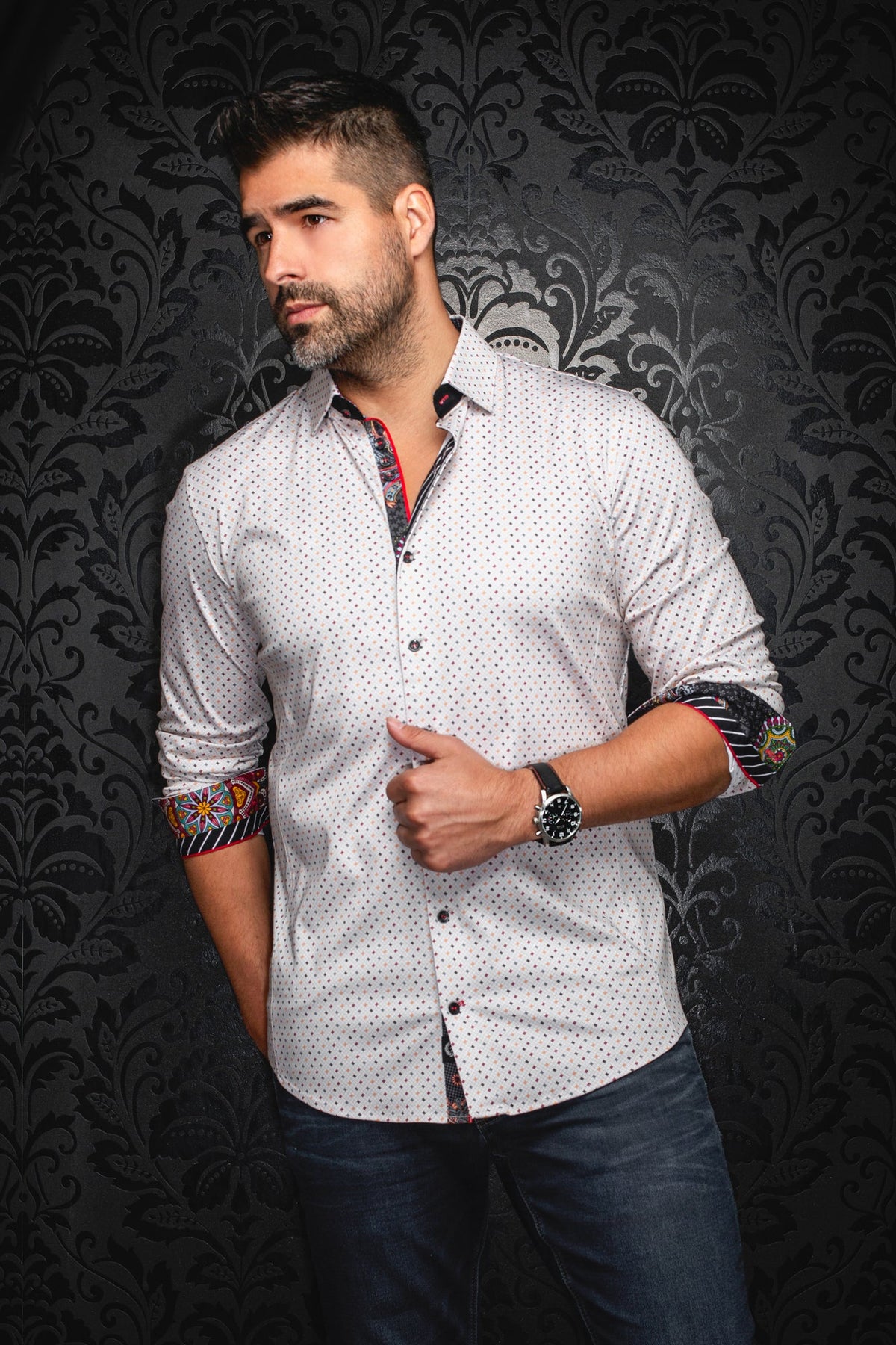 Chemise manches longues en Knit pour homme par Au Noir | OPTIMUS Pierre | Machemise.ca, inventaire complet de la marque Au Noir