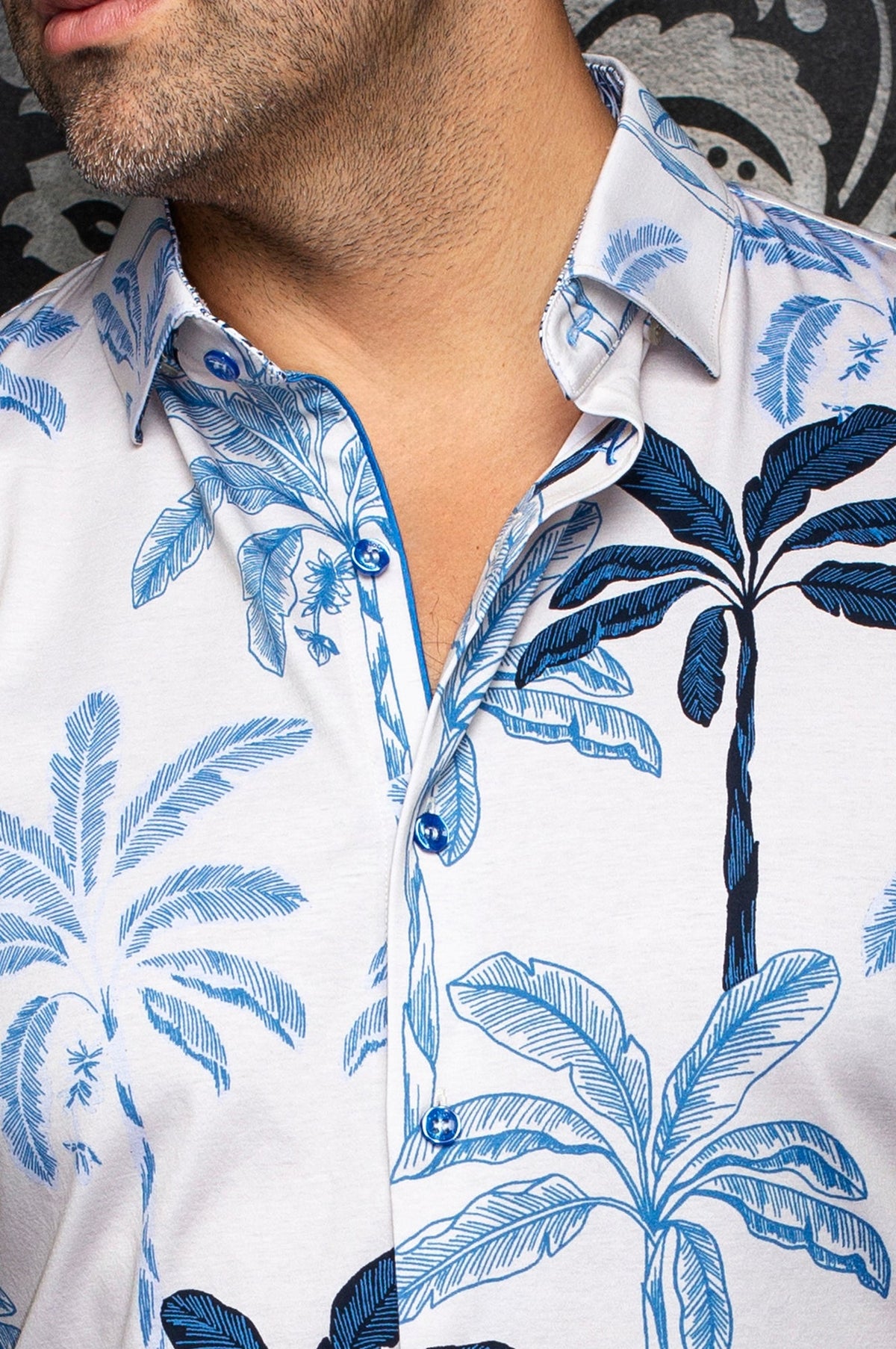 Chemise manches longues en Knit extensible pour homme par Au Noir | PALMWAVE Pierre | Machemise.ca, inventaire complet de la marque Au Noir