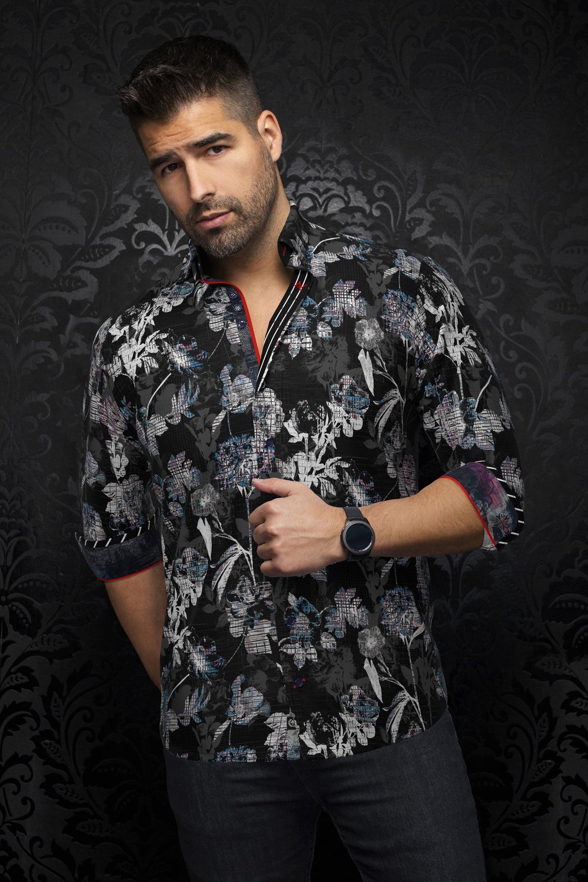 Chemise manches longues pour homme par Au Noir | PEYLON Noir | Machemise.ca, inventaire complet de la marque Au Noir