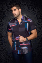 Chemise manches courtes en Knit pour homme par Au Noir | RANDFORD(SS) Noir | Machemise, inventaire complet de la marque Au Noir