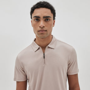 Polo avec fermeture éclair pour homme par Robert Barakett | Georgia RB01030 Corail Ombré | Machemise.ca, vêtements mode pour hommes