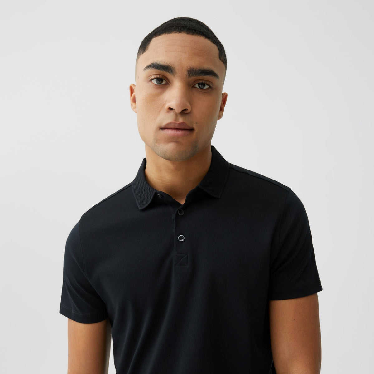 Polo col ouvert pour homme par Robert Barakett | Georgia RB11016 Noir | Boutique Vvög, vêtements mode pour homme et femme