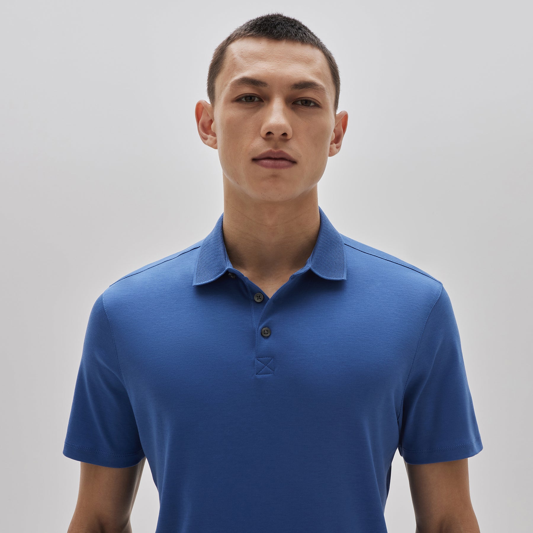 Polo manches courtes honeycomb pour homme par Robert Barakett | Georgia RB11016 Bijoux Bleu |  Machemise.ca, vêtements mode pour hommes