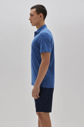 Polo manches courtes honeycomb pour homme par Robert Barakett | Georgia RB11016 Bijoux Bleu |  Machemise.ca, vêtements mode pour hommes