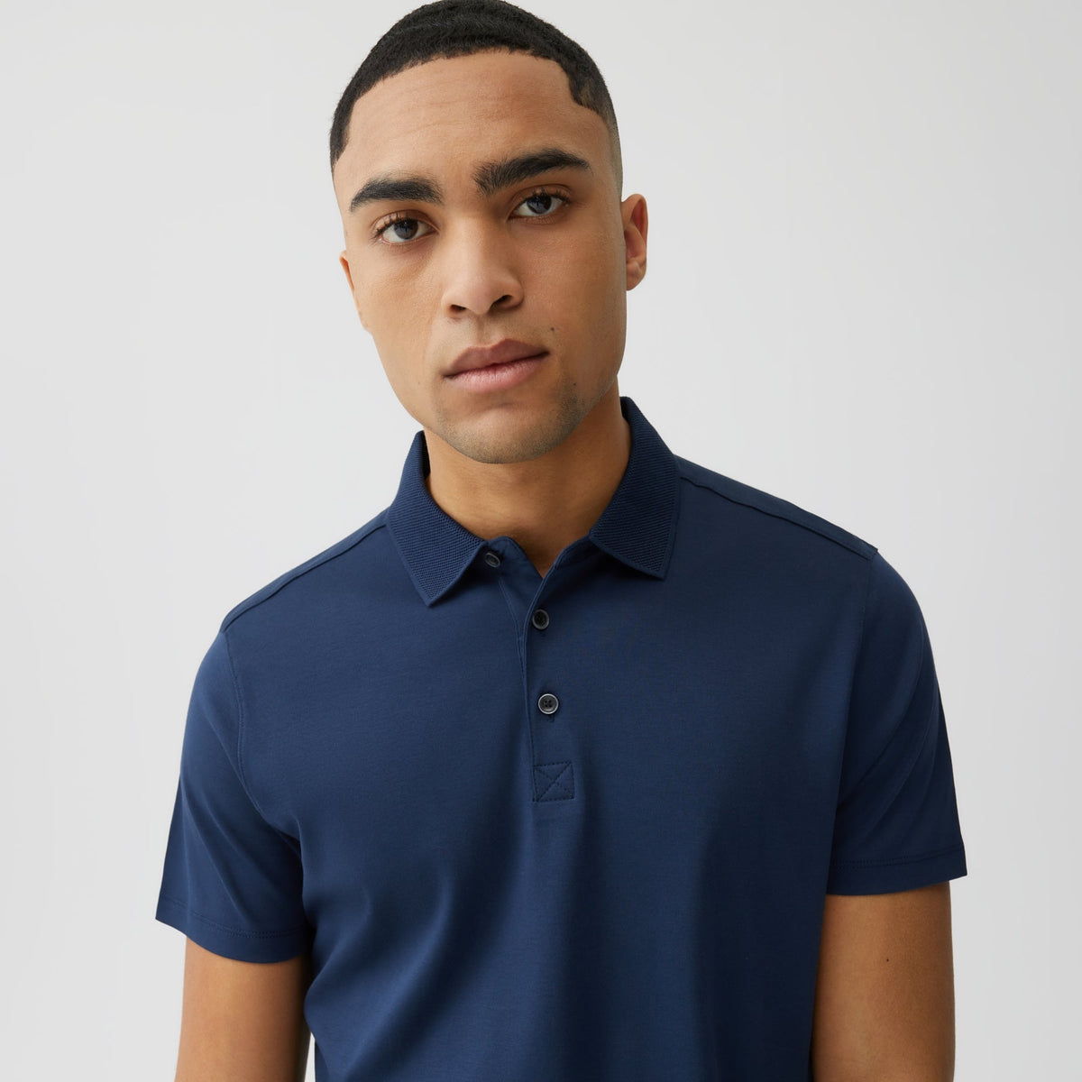 Polo col ouvert pour homme par Robert Barakett | Georgia RB11016 Bleu Nuit | Boutique Vvög, vêtements mode pour homme et femme