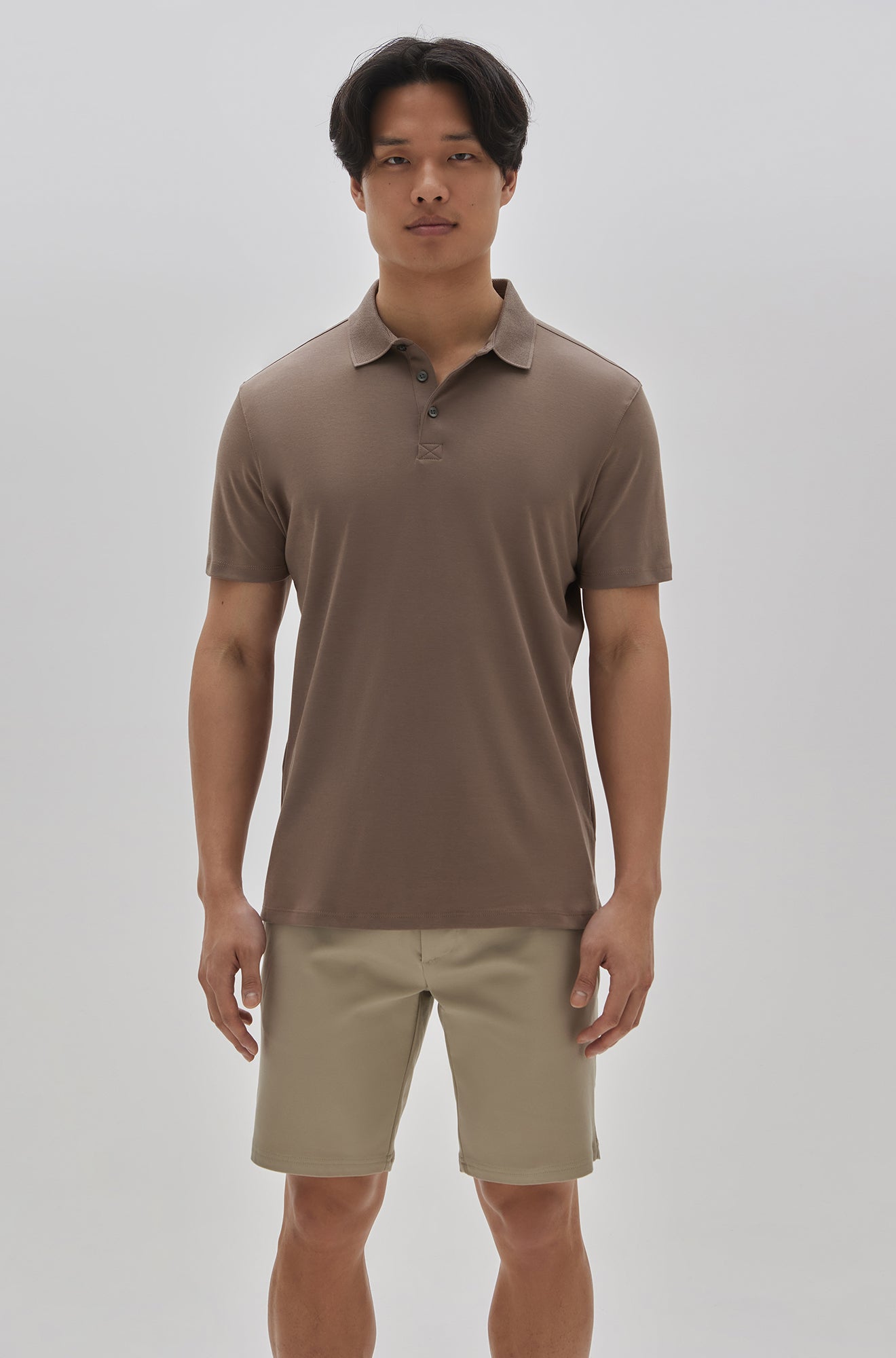 Polo manches courtes honeycomb pour homme par Robert Barakett | Georgia RB11016 Cafe |  Machemise.ca, vêtements mode pour hommes