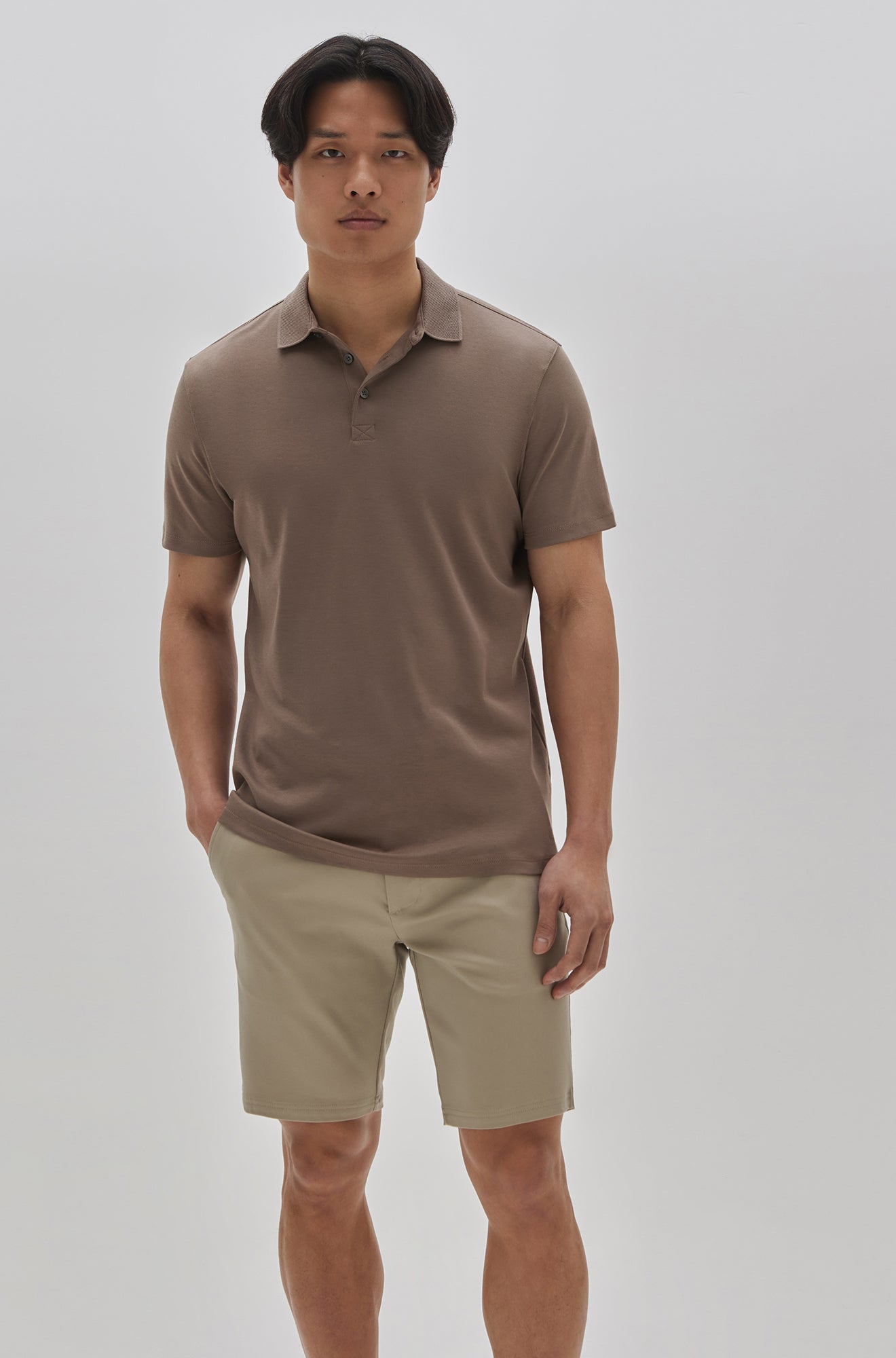 Polo manches courtes honeycomb pour homme par Robert Barakett | Georgia RB11016 Cafe |  Machemise.ca, vêtements mode pour hommes