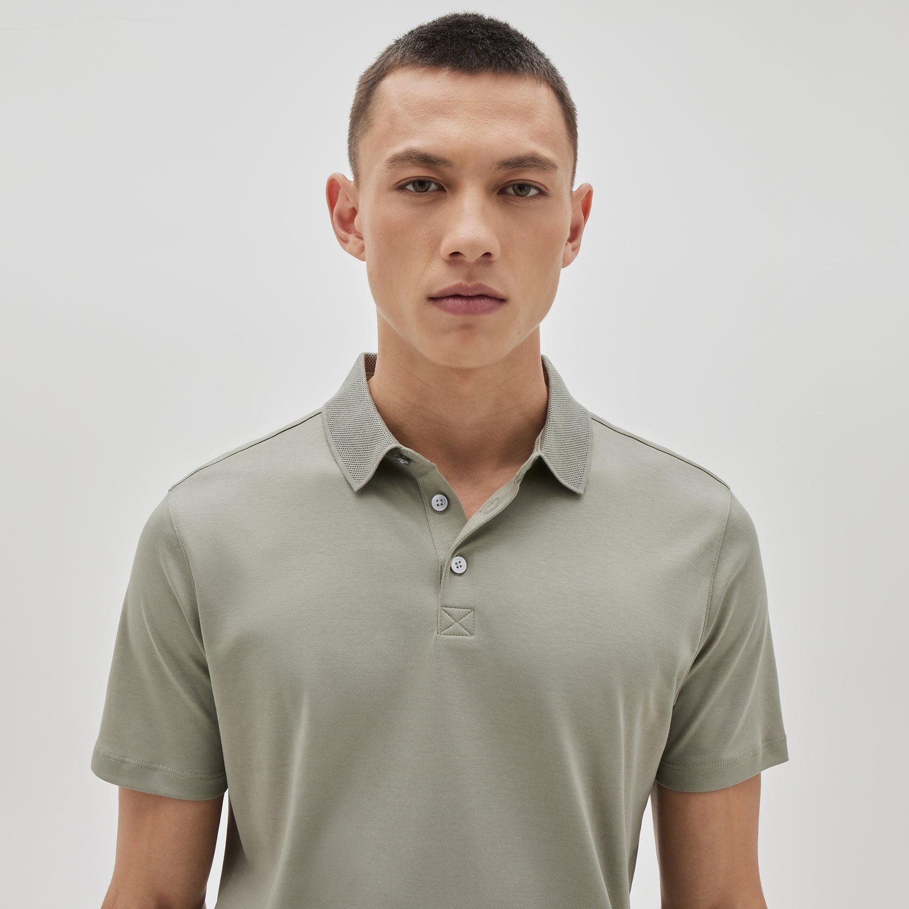 Polo manches courtes honeycomb pour homme par Robert Barakett | Georgia RB11016 Dried Sage |  Machemise.ca, vêtements mode pour hommes