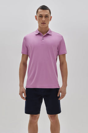 Polo col ouvert pour homme par Robert Barakett | Georgia RB11016 Fuchsia | Boutique Vvög, vêtements mode pour homme et femme