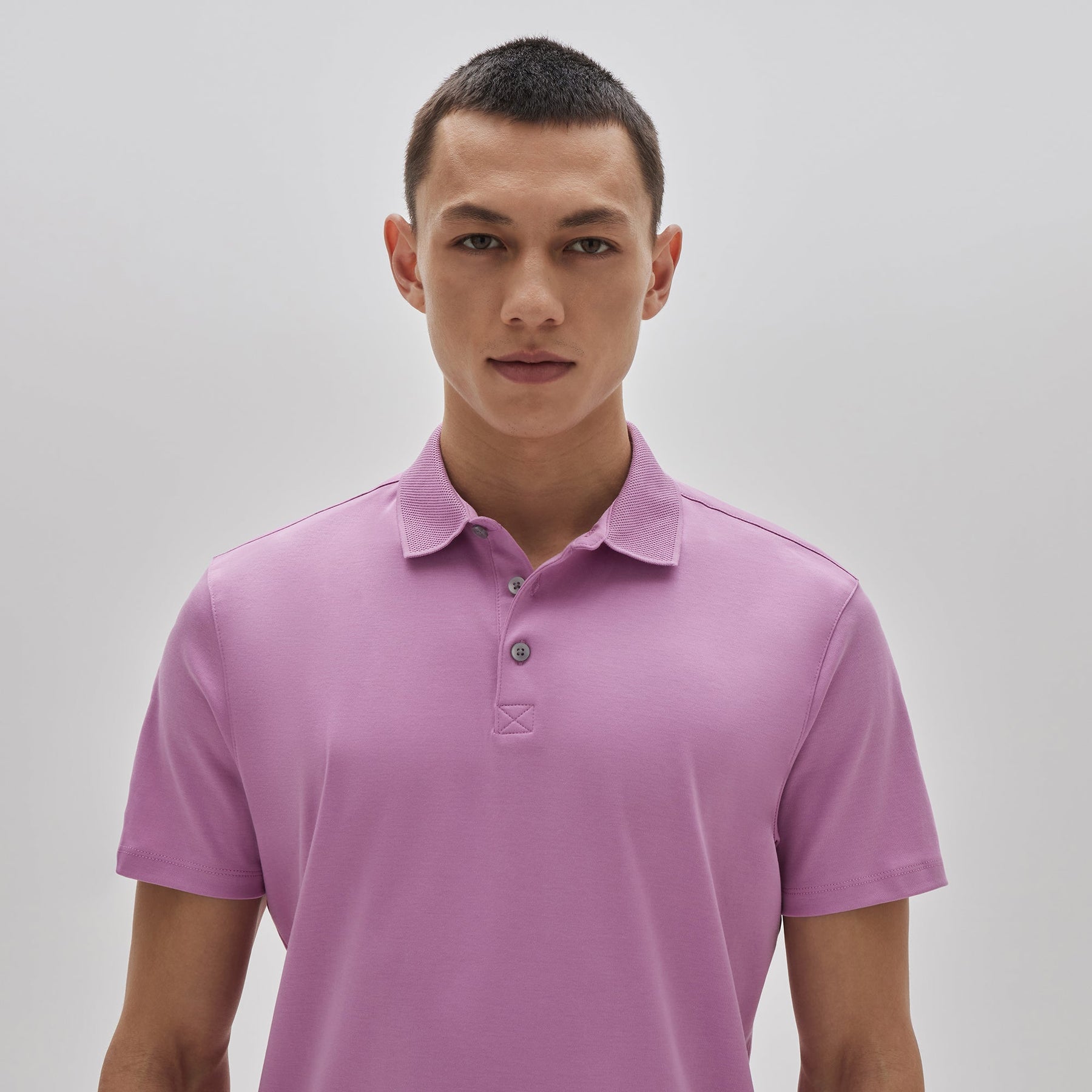 Polo col ouvert pour homme par Robert Barakett | Georgia RB11016 Fuchsia | Boutique Vvög, vêtements mode pour homme et femme