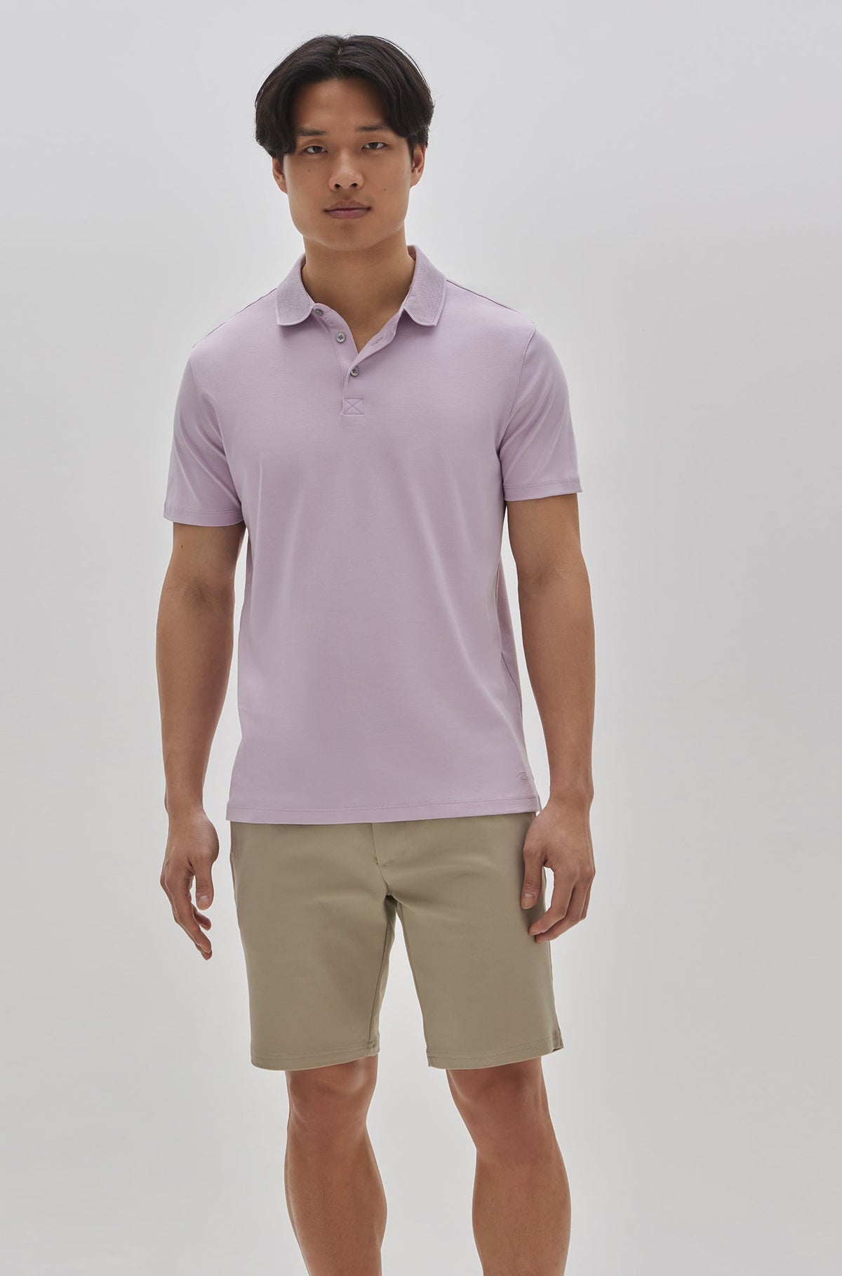 Polo col ouvert pour homme par Robert Barakett | Georgia RB11016 Rose Clair | Boutique Vvög, vêtements mode pour homme et femme