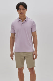 Polo col ouvert pour homme par Robert Barakett | Georgia RB11016 Rose Clair | Boutique Vvög, vêtements mode pour homme et femme