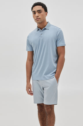 Polo manches courtes honeycomb pour homme par Robert Barakett | Georgia RB11016 Pale Bleu | Machemise.ca, vêtements mode pour hommes