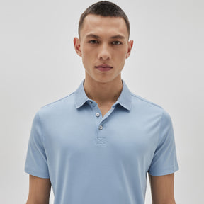 Polo manches courtes honeycomb pour homme par Robert Barakett | Georgia RB11016 Soft Chambray | Machemise.ca, vêtements mode pour hommes