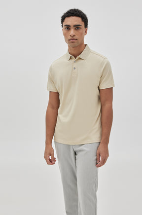 Polo manches courtes honeycomb pour homme par Robert Barakett | Georgia RB11016 Soft Yellow | Machemise.ca, vêtements mode pour hommes