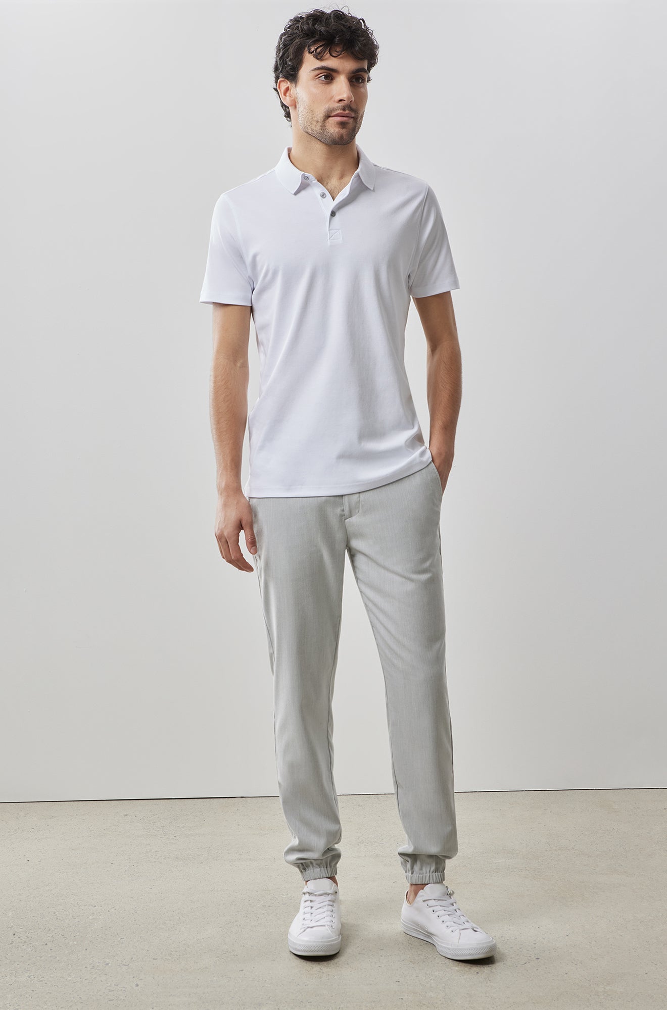 Polo col ouvert pour homme par Robert Barakett | Georgia RB11016 Blanc | Boutique Vvög, vêtements mode pour homme et femme
