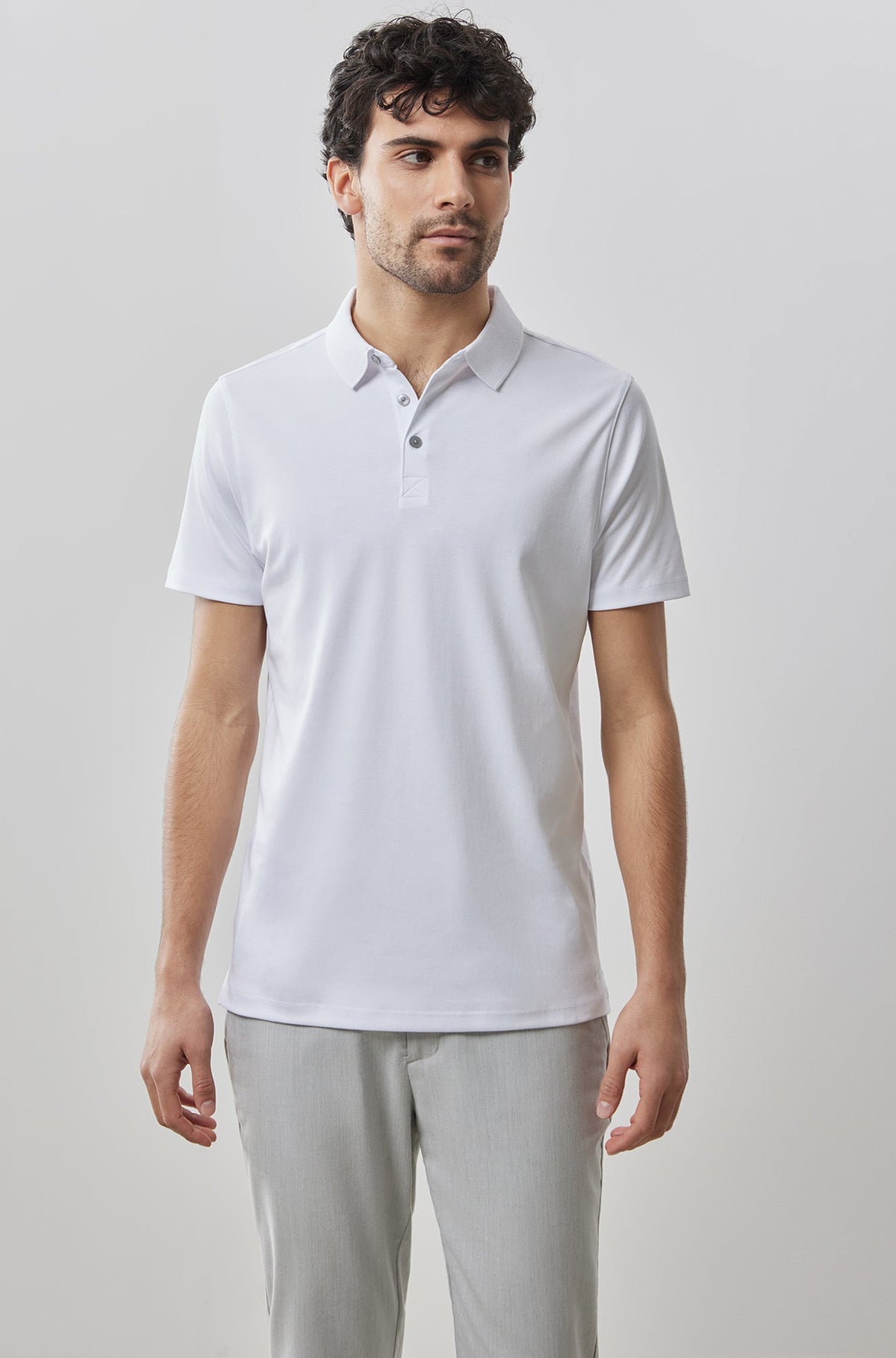 Polo col ouvert pour homme par Robert Barakett | Georgia RB11016 Blanc | Boutique Vvög, vêtements mode pour homme et femme