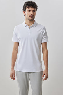 Polo col ouvert pour homme par Robert Barakett | Georgia RB11016 Blanc | Boutique Vvög, vêtements mode pour homme et femme
