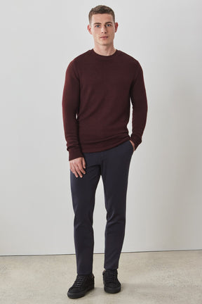 Chandail M.L. col rond pour homme par Robert Barakett | RB32345 Bertona Bordeaux | Machemise.ca, vêtements mode pour hommes