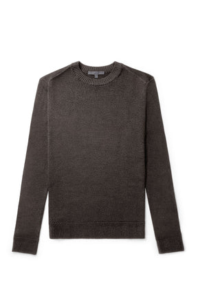 Chandail M.L. col rond pour homme par Robert Barakett | RB32345 Bertona Brun | Machemise.ca, vêtements mode pour hommes