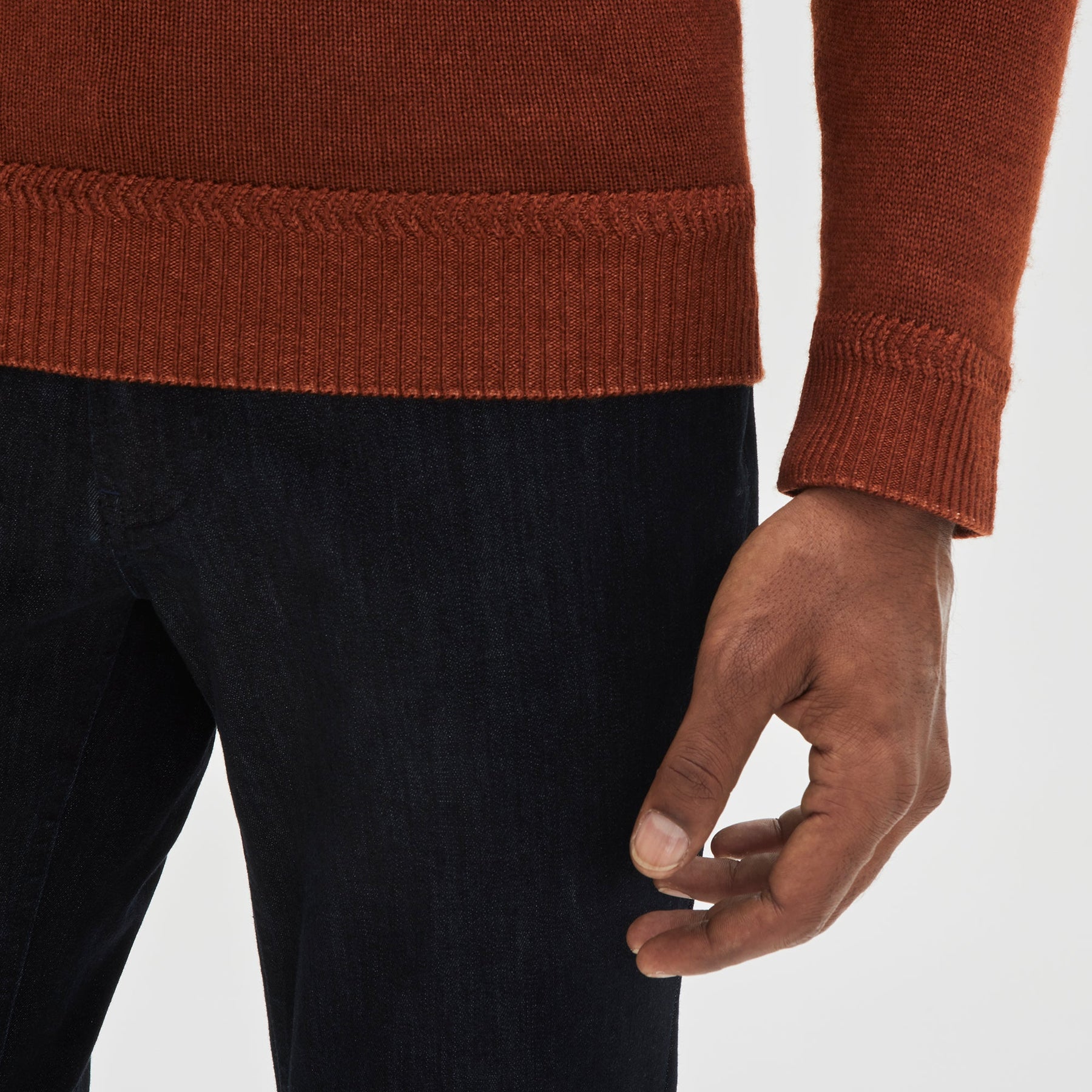 Chandail col rond pour homme par Robert Barakett | Bertona RB32345 Orange | Machemise.ca, vêtements mode pour hommes