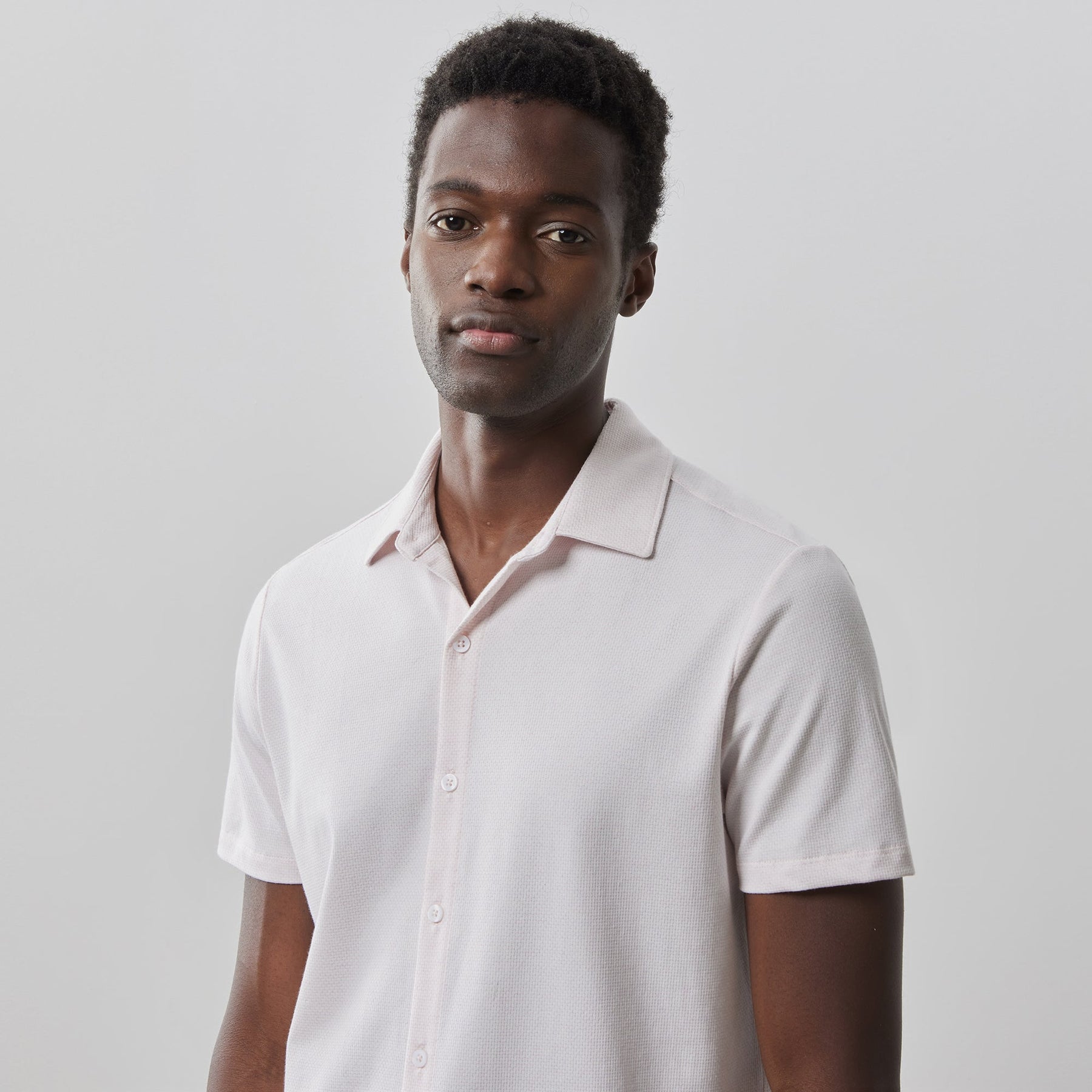 Chemise en tricot à manches courtes pour homme par Robert Barakett | RB41090 Keyes Brouillard Rose | Machemise.ca, vêtements mode pour hommes
