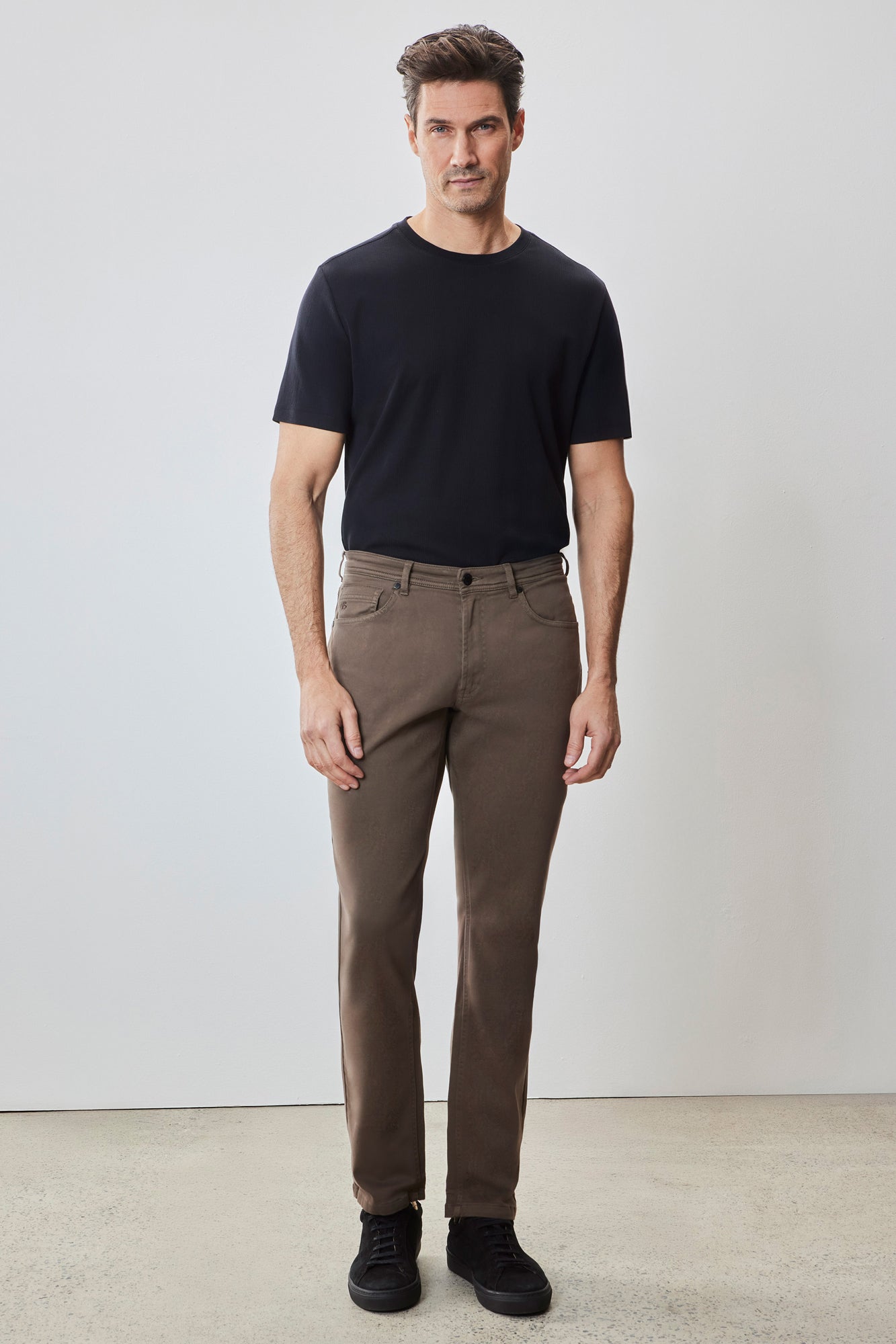 Pantalon 5 poches pour homme par Robert Barakett | RB41221 Linear Poterie | Machemise.ca, vêtements mode pour hommes