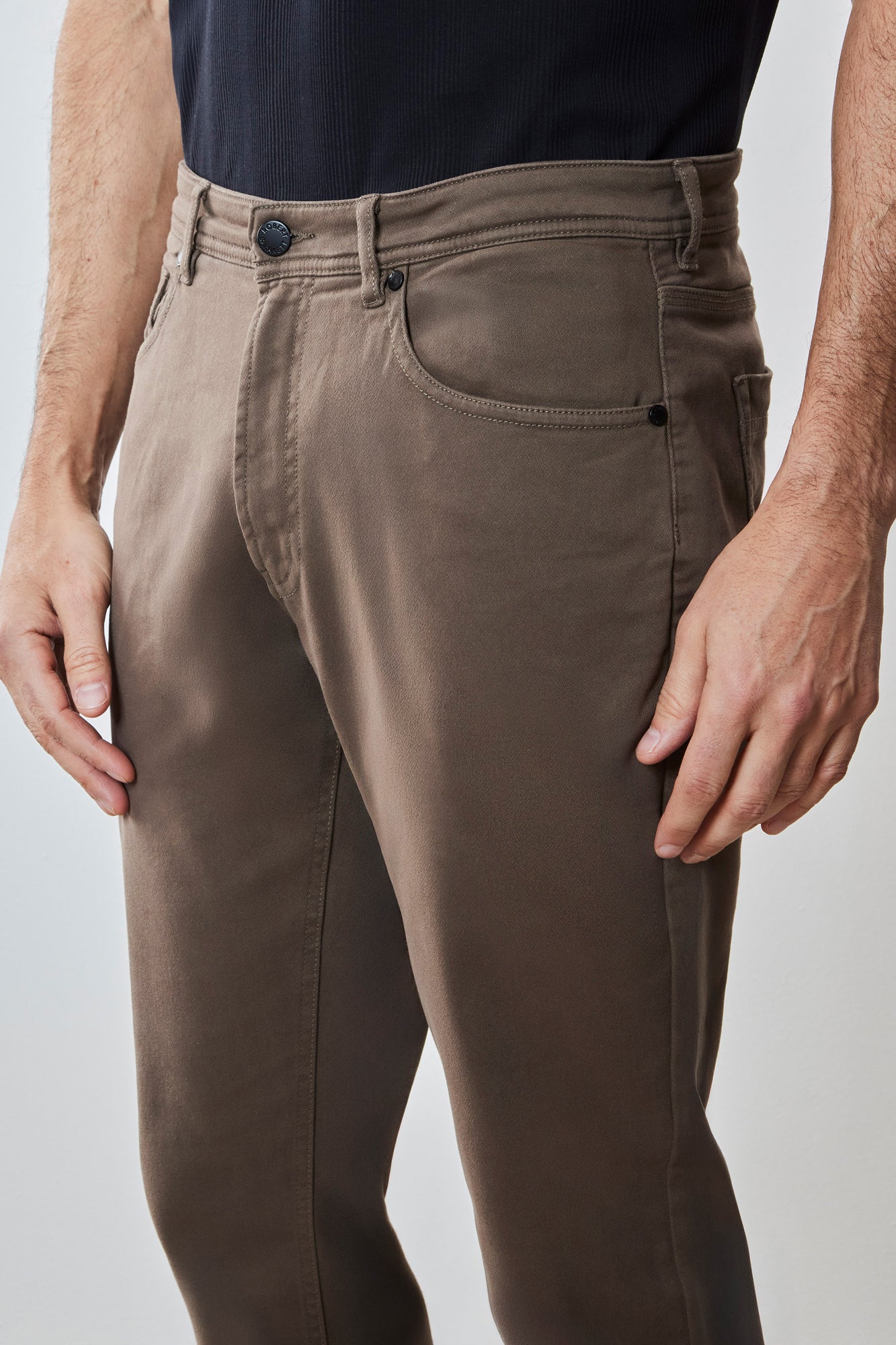 Pantalon 5 poches pour homme par Robert Barakett | RB41221 Linear Poterie | Machemise.ca, vêtements mode pour hommes