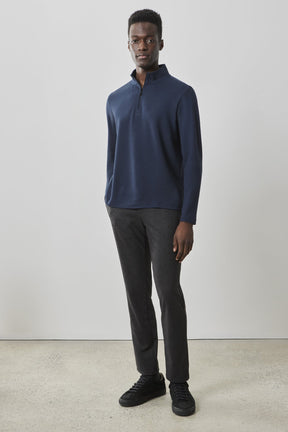 Chandail manches longues avec zip pour homme par Robert Barakett | Karuna RB41462 Bleu Marine | Boutique Vvög, vêtements mode pour homme et femme