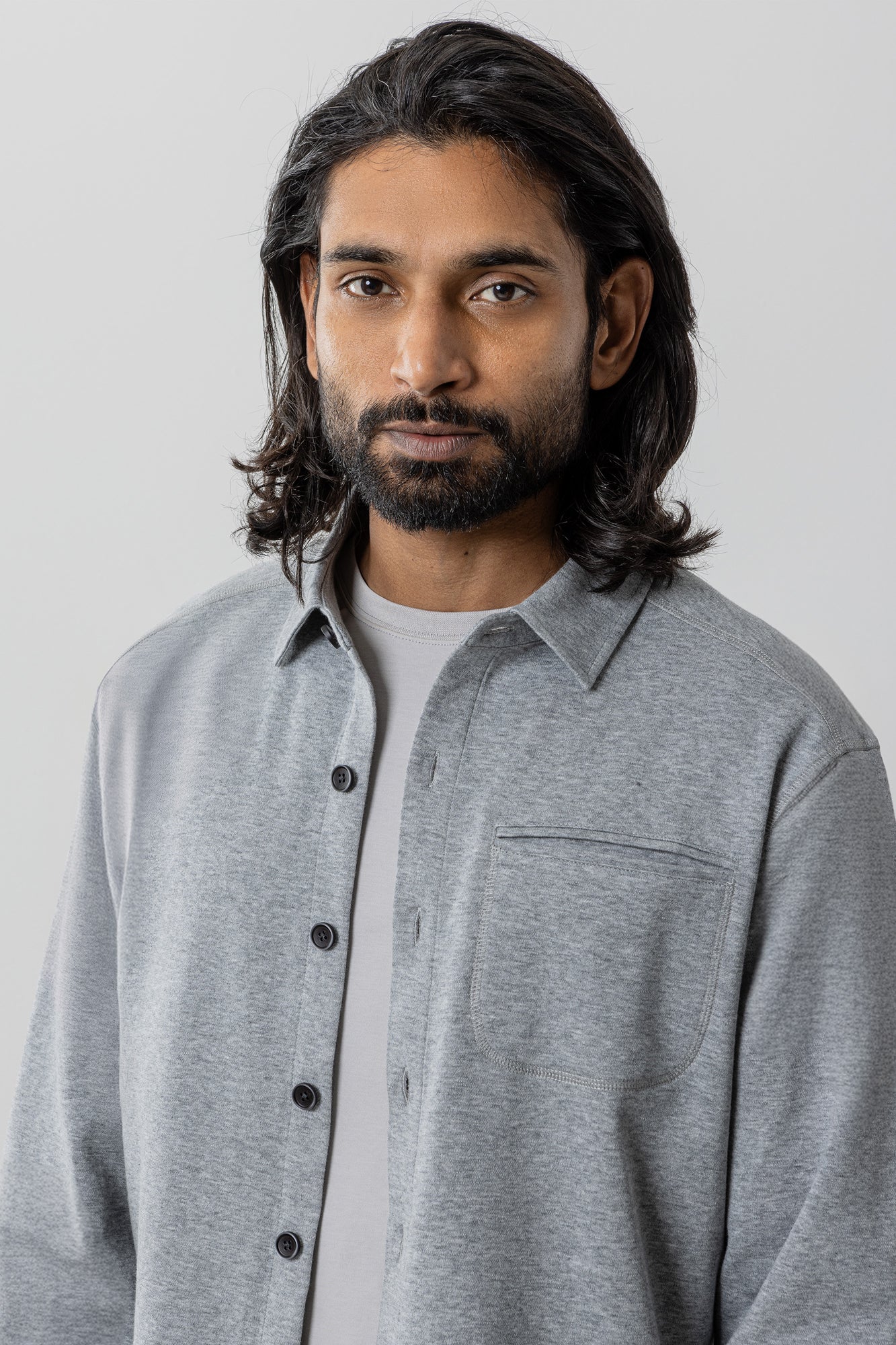 Surchemise pour homme par Robert Barakett | RB41514 Paolo Gris Clair | Machemise.ca, vêtements mode pour hommes