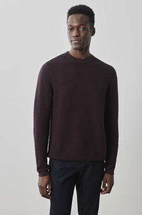 Chandail manches longues à col rond pour homme par Robert Barakett | Cassidy RB41561 Port | Boutique Vvög, vêtements mode pour homme et femme